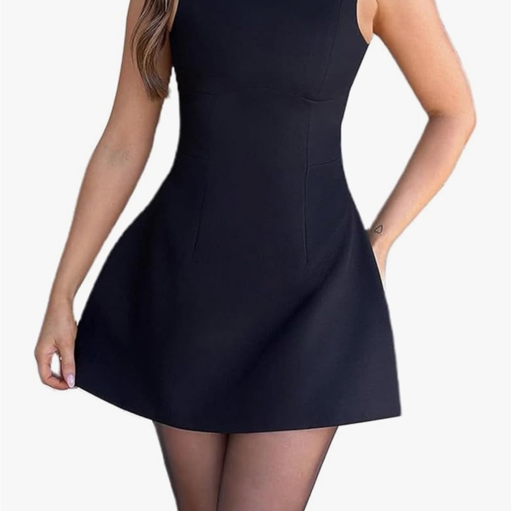 Elegant Black Sleeveless Dress